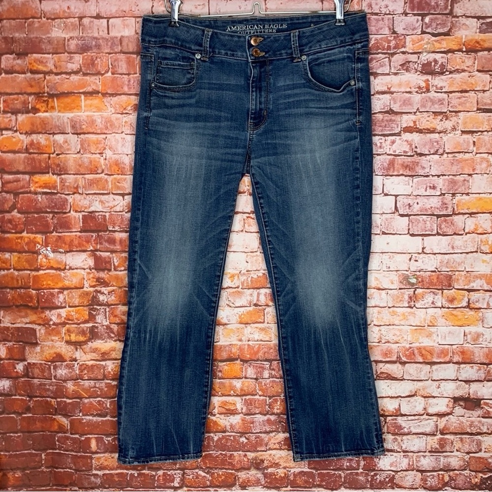 American Eagle Outfitters Dark Blue Ankle Jeans